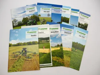 11x Original Prospekt Krone Landtechnik Mähwerk Schwader Presse 2015 bis 2019