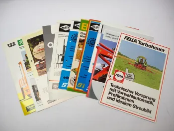 11x Original Prospekt Landtechnik 1970/2010er Jahre Schäffer Strautmann Kuhl