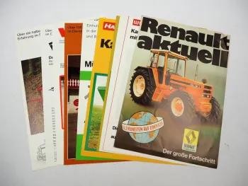 11x Original Prospekt Landtechnik 1970/80er Jahre Renault Hassia Müller Welger