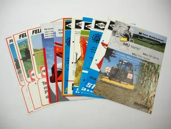 11x Original Prospekt Landtechnik 1980/2010er Jahre Schäffer Strautmann Müthing