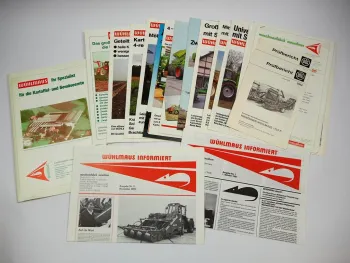 11x Original Prospekt Mappe Prüfbericht Wühlmaus Landtechnik 1980/90er Jahre