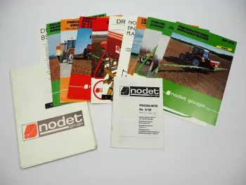 11x Original Prospekt Preisliste Mappe Nodet Gougis Landtechnik 1980/90er Jahre