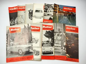 11x Zeitschrift Motor Rundschau Jahrgang 1960 bis 1965 PKW LKW Motorrad