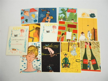 12 Glückwunschkarten von Werner Klemke Illustrator Magazin 1987