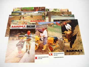 12 Prospekte Rammax Walzen RW Modelle 80/90er Jahre