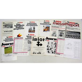 12 Prospekte Technische Daten Irion Stapler + Messereport Hannovermesse 1977