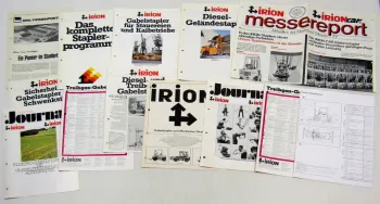 12 Prospekte Technische Daten Irion Stapler + Messereport Hannovermesse 1977