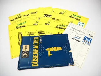 12x Original Prospekt IFA Barkas Infesto Düsenhalter Stücklisten ca. 1960er J.