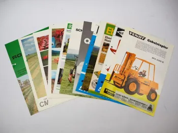 12x Original Prospekt Landtechnik 1970/80er Jahre PZ Zweegers Stoll Eberhardt