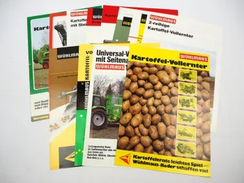 12x Original Prospekt Niewöhner Landtechnik Kartoffelernter Wühlmaus 1970/80er J.