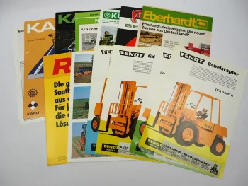 13x Original Prospekt Landtechnik 1970/80er Jahre Fendt Eberhardt Schmotzer Rau