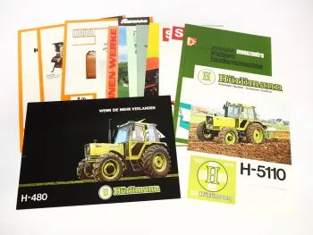13x Original Prospekt Landtechnik 1970/80er Jahre Hürlimann Stoll Amazone