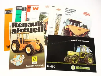 13x Original Prospekt Landtechnik 1970/80er Jahre Hürlimann Welger Vicon