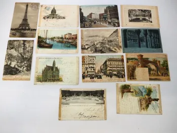 13x Poststempel Mittelhufen Königsberg Ostpreußen 1899 bis 1905 auf Postkarten