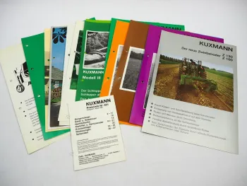 14x Original Prospekt Preisliste Kuxmann Landtechnik ca. 1980 Streutechnik Roder