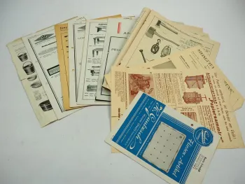 15 Prospekte & Kataloge Kleinmöbel Hausrat Bad Küche Eisenwaren 1930-50er
