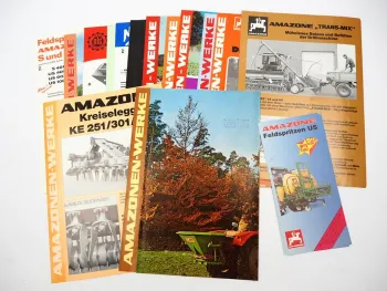 15x Original Prospekt Amazone Landtechnik 1970/90er Jahre Feldspritze Rüttelegge
