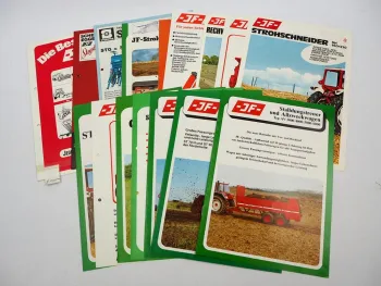 17x Original Prospekt JF Stegsted Landtechnik Mähwerke Häcksler 1970/80er Jahre