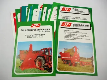 18x Original Prospekt JF Stegsted Landtechnik Häcksler Eggen 1970/80er Jahre
