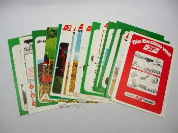 18x Original Prospekt JF Stegsted Landtechnik Häcksler Schwader 1970/80er Jahre