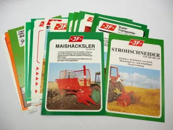 18x Original Prospekt JF Stegsted Landtechnik Häcksler Transporter 1970/80er J.