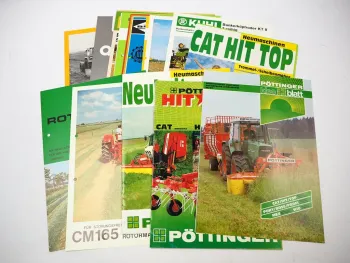 18x Original Prospekt Landtechnik 1970/90er Jahre Pöttinger Ibbenbüren PZ