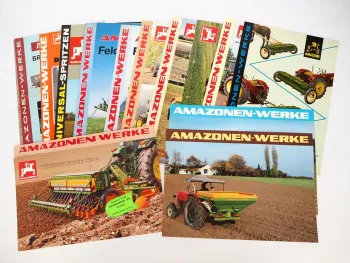 19x Original Prospekt Amazone Landtechnik 1960/90er Jahre Düngerstreuer Spritzen