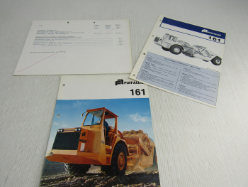 2 Brochures Fiat Allis 161 Tractor Scraper from 1978 Prospekt