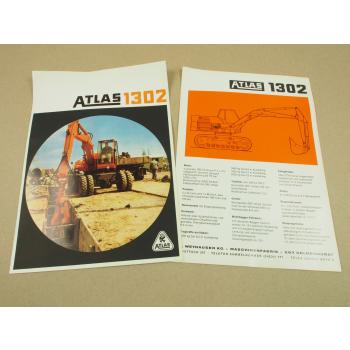 2 Prospekte Atlas AB 1302 Mobil- und Raupenbagger von 6/1970