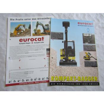 2 Prospekte eurocat Kompakt Bagger Lader