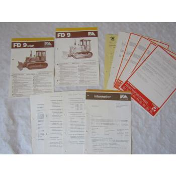 2 Prospekte Fiat Allis FD9LGP FD9 Angebot Preisliste Informationen 80er Jahre