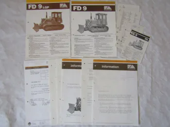 2 Prospekte Fiat Allis FD9LGP FD9 mit Datenblättern und Informationen 80er Jahre