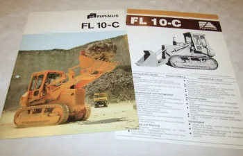 2 Prospekte Fiat Allis FL10C FL10-C Laderaupe technische Daten