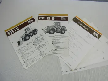 2 Prospekte Fiat Allis FR12 FR12B Radlader technische Daten Infos Preise