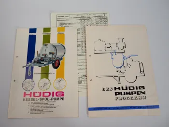 2 Prospekte Hüdig Pumpen Programm + Preisliste 1960er Jahre