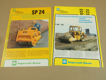 2 Prospekte Ingersoll Rand SP24 SP42 SP54 und SP60 Walzenzüge