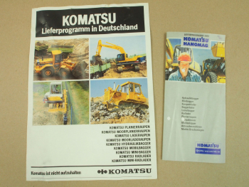 2 Prospekte Komatsu Lieferprogramm 1999 Bagger Raupen Kipper Lader Brechanlagen