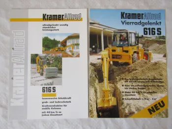 2 Prospekte Kramer Allrad Radlader 616S von 1994 und 1997