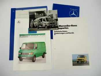 2 Prospekte Mercedes Benz 207D Transporter Technische Daten + Foto 1980/88