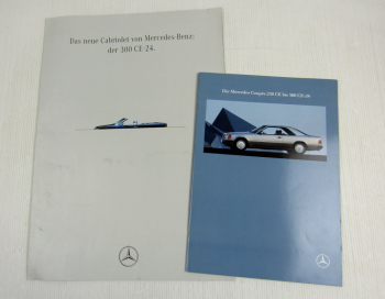 2 Prospekte Mercedes Benz Coupe Cabriolet 230CE 300CE 300CE-24 von 1989/91