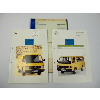 2 Prospekte Mercedes Benz MB100D Transporter 1988 + Angebot