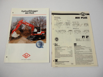 2 Prospekte O&K MH Plus Hydraulikbagger 1994