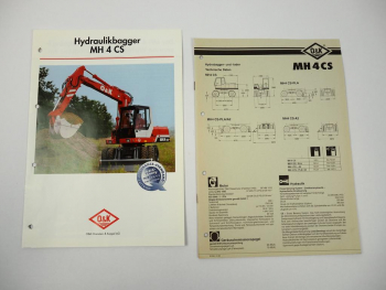 2 Prospekte O&K MH4 CS Hydraulikbagger 1994