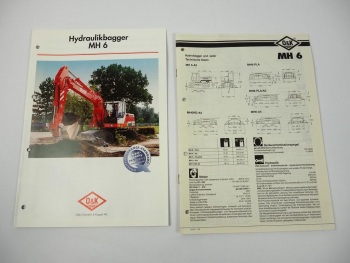 2 Prospekte O&K MH6 Hydraulikbagger Lader 1994/95