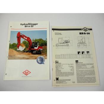 2 Prospekte O&K RH6-20 Hydraulikbagger 1994