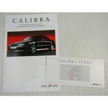 2 Prospekte Opel Calibra Irmscher + Turbo Sportcoupe von 1991 und 1997
