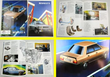 2 Prospekte Renault 9 TXE neun aus den 80er Jahren + Preisliste März 1986