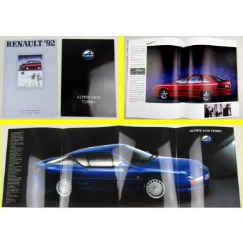 2 Prospekte Renault Alpine A610 Turbo + Scenic Clio 5 19 21 25 Espace 1991/92