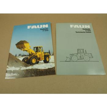 2 Prospekte Technische Daten FAUN F1310 Radlader von 1986