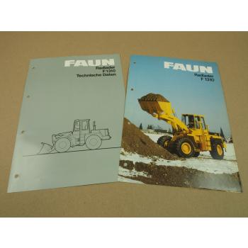 2 Prospekte Technische Daten FAUN F1310 Radlader 1983